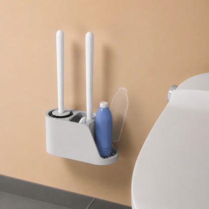 Dual Head Toilet Cleaning Brush Set