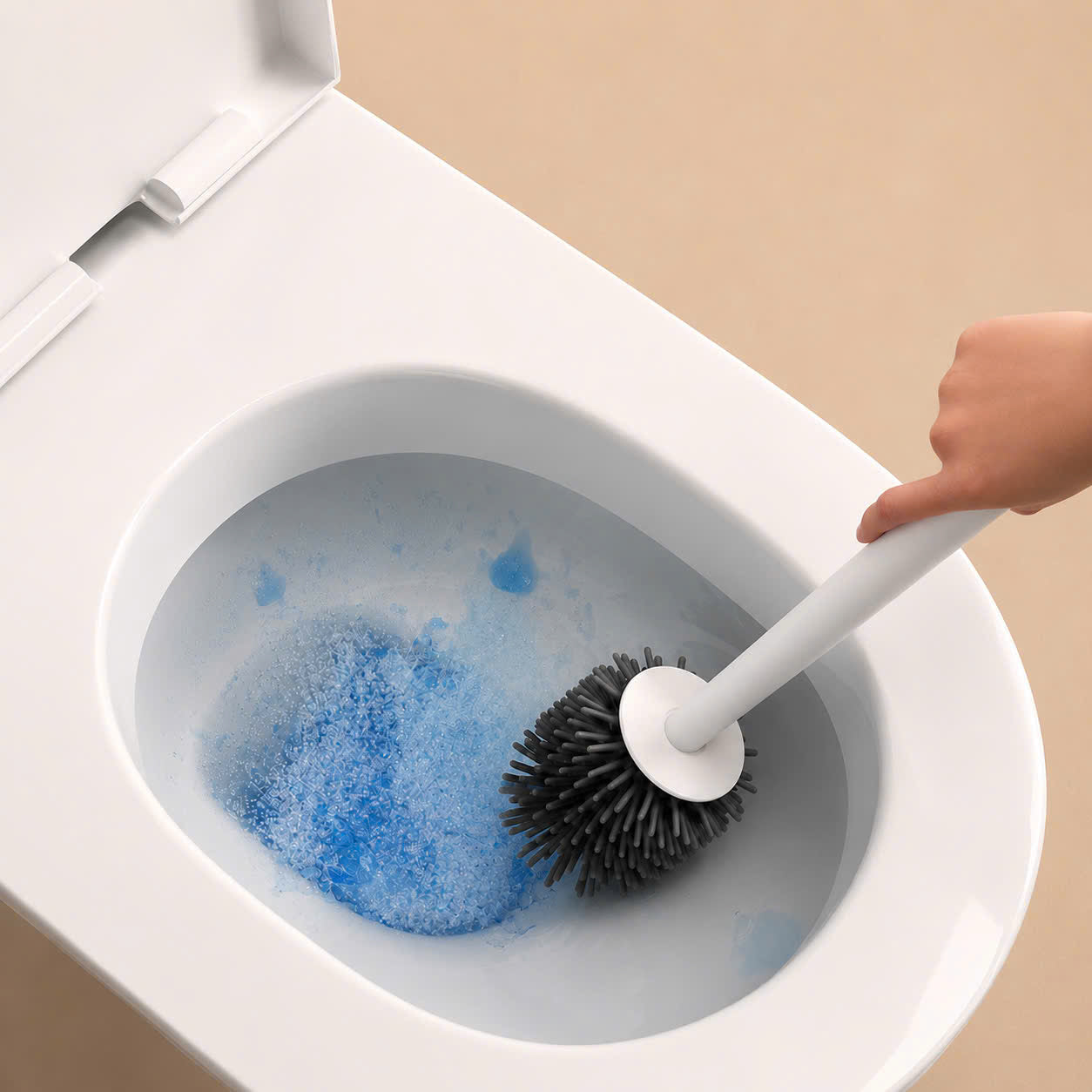Dual Head Toilet Cleaning Brush Set