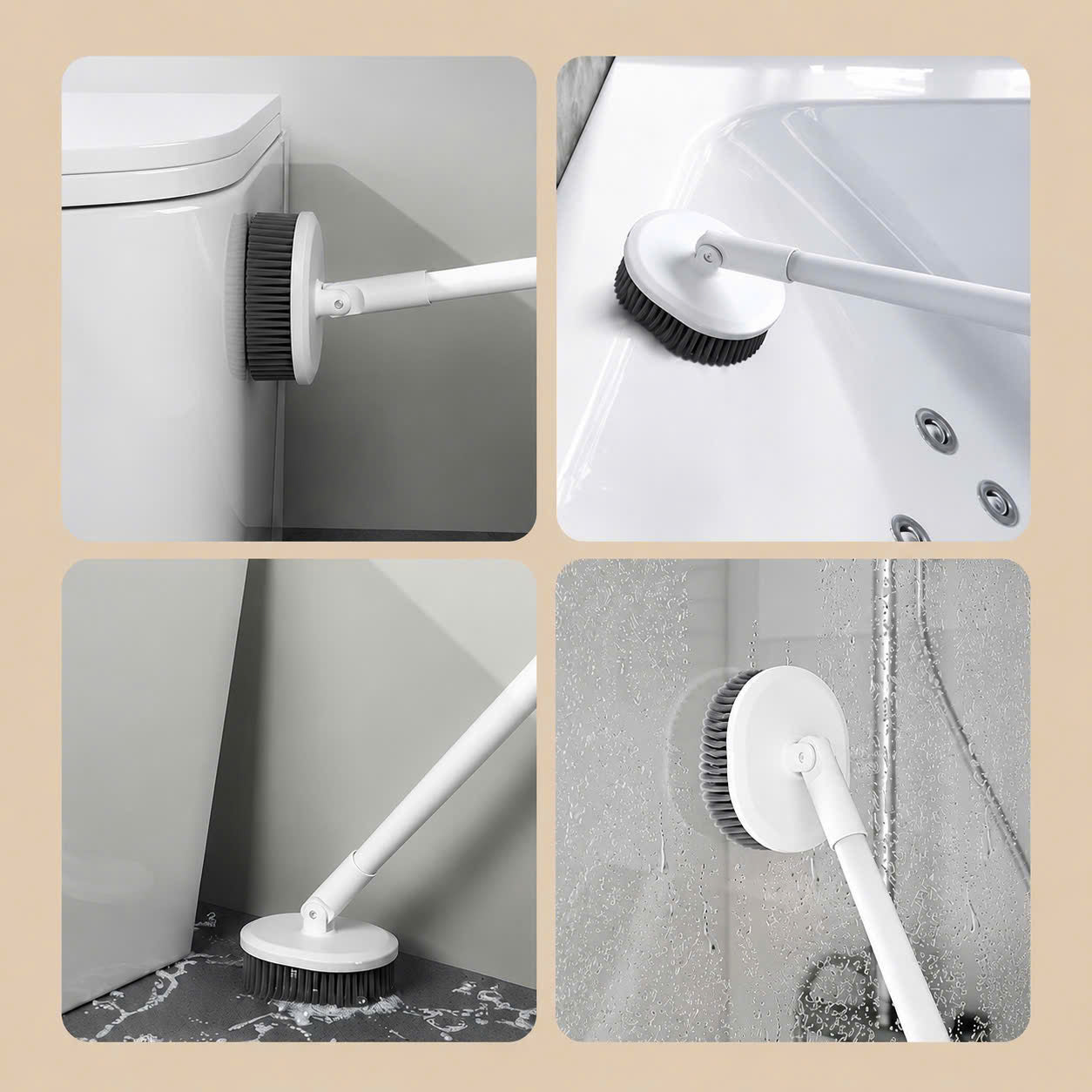 Dual Head Toilet Cleaning Brush Set